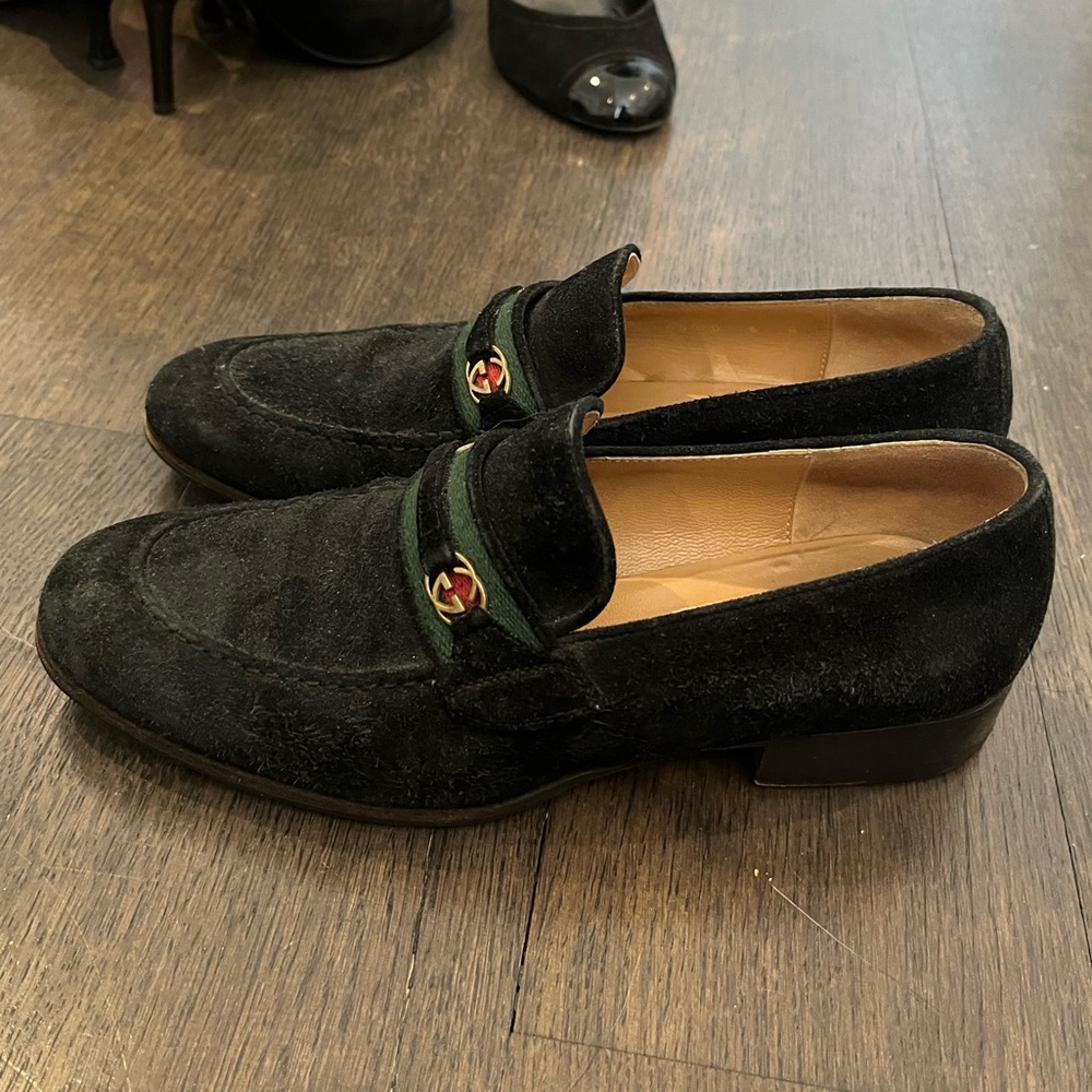 Vintage Suede Gucci Loafers